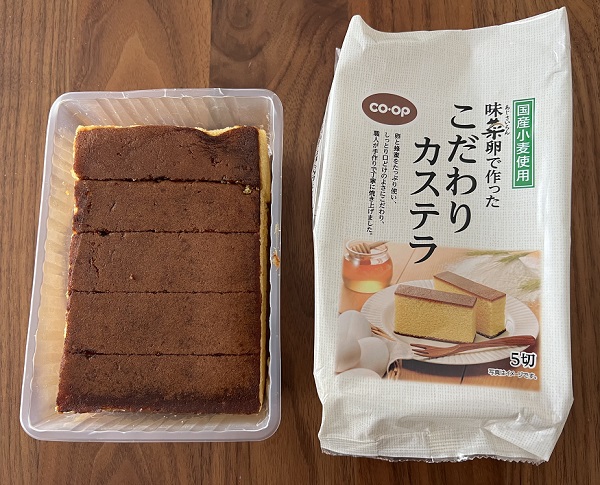 味菜卵で作ったこだわりカステラ