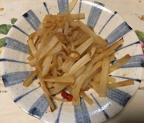皮付き大根のきんぴら