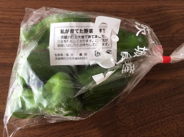 大地を守る会の宅配野菜のお試しセットのピーマン
