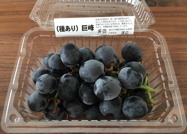 大地を守る会の宅配野菜のお試しセットの巨峰